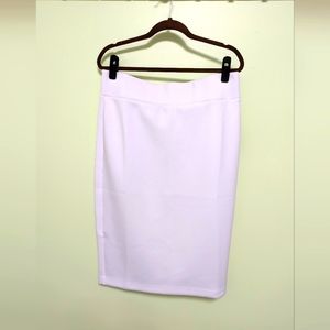 Eloquii White Pencil Scuba Skirt 14